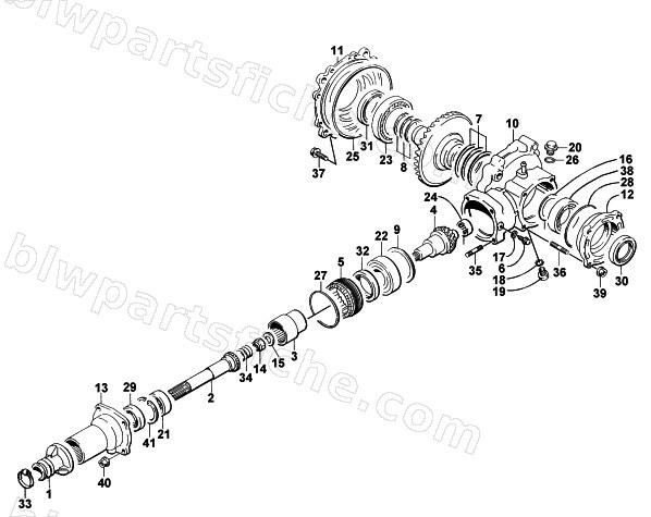 REAR BEVEL GEAR ASSEMBLY diagram