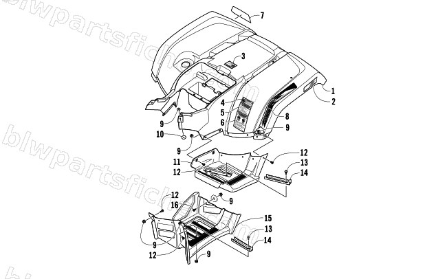 REAR BODY PANEL AND FOOTWELL ASSEMBLIES diagram