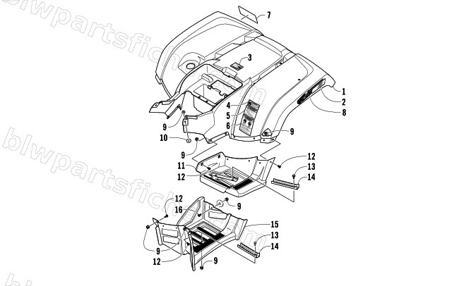 REAR BODY PANEL AND FOOTWELL ASSEMBLIES diagram