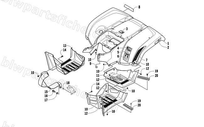 REAR BODY PANEL AND FOOTWELL ASSEMBLIES diagram