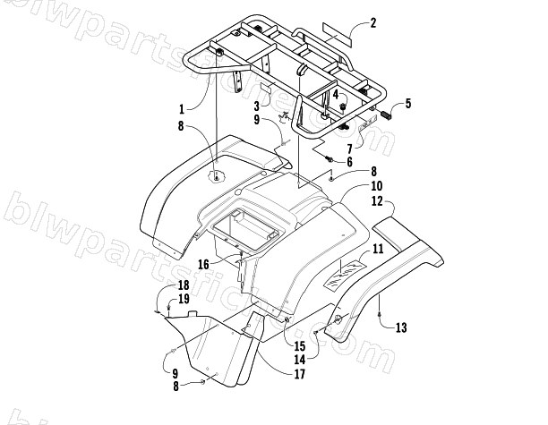 REAR BODY PANEL ASSEMBLY diagram