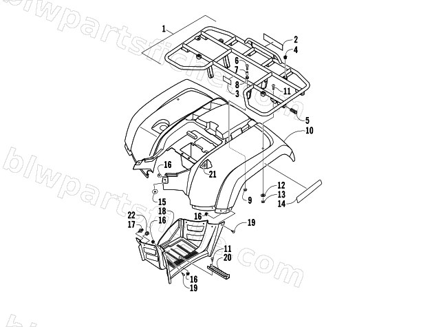 REAR BODY PANEL ASSEMBLY diagram