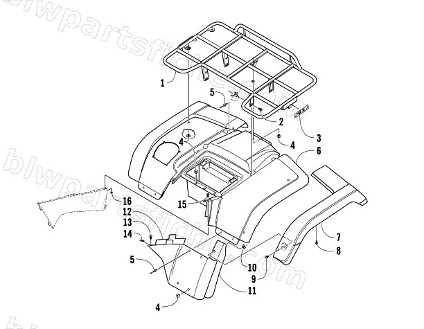 REAR BODY PANEL ASSEMBLY diagram