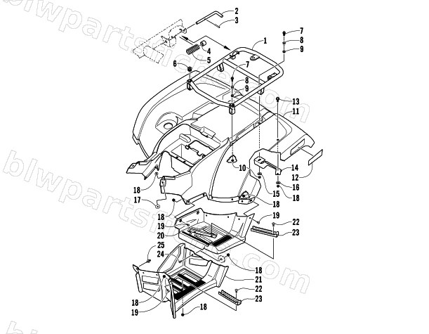 REAR BODY PANEL ASSEMBLY diagram