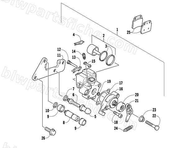 REAR BRAKE ASSEMBLY diagram