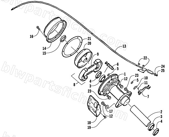 REAR BRAKE ASSEMBLY diagram