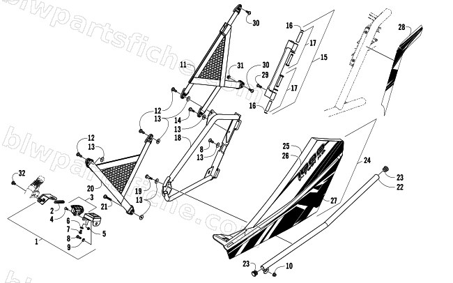 REAR DOOR ASSEMBLY diagram