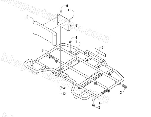 REAR RACK AND BACKREST ASSEMBLY diagram