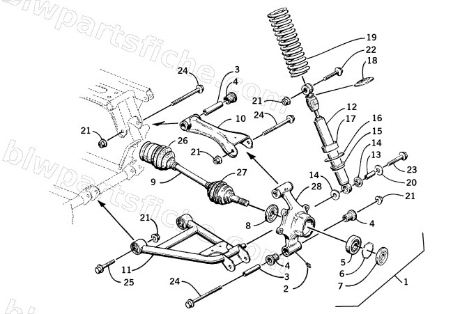 REAR SUSPENSION ASSEMBLY diagram
