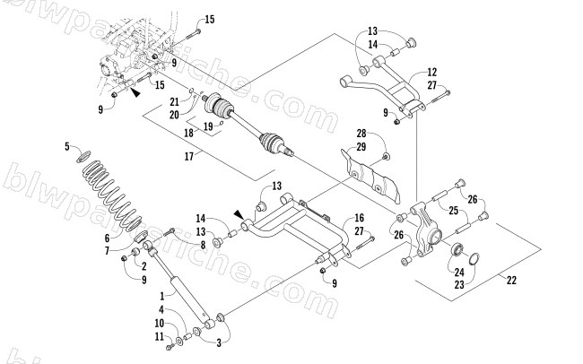 REAR SUSPENSION ASSEMBLY diagram
