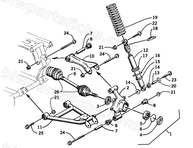 REAR SUSPENSION ASSEMBLY diagram
