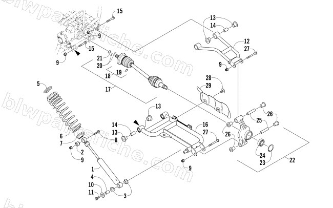 REAR SUSPENSION ASSEMBLY diagram