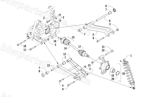 REAR SUSPENSION ASSEMBLY diagram