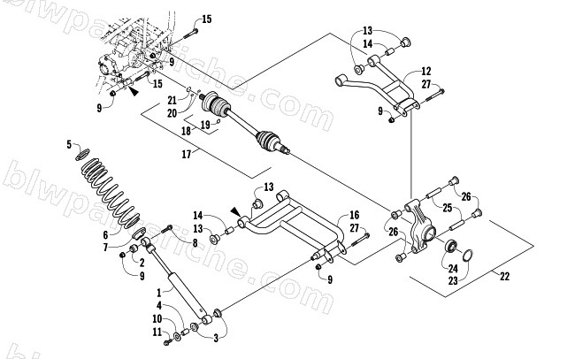 REAR SUSPENSION ASSEMBLY diagram