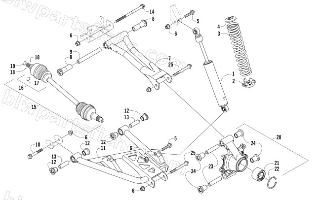REAR SUSPENSION ASSEMBLY diagram