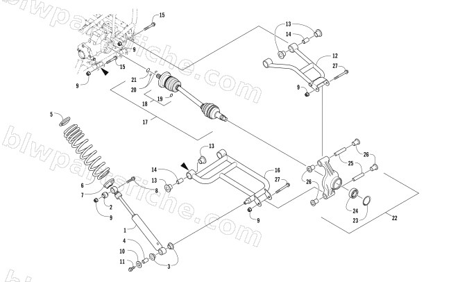 REAR SUSPENSION ASSEMBLY diagram