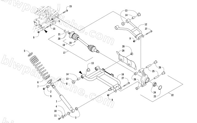 REAR SUSPENSION ASSEMBLY diagram