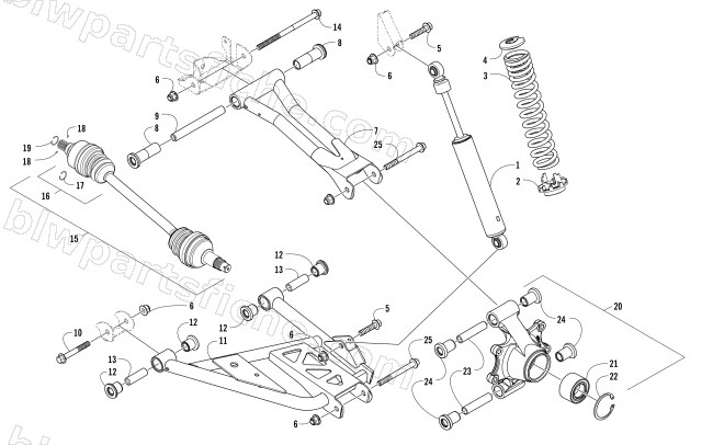 REAR SUSPENSION ASSEMBLY diagram