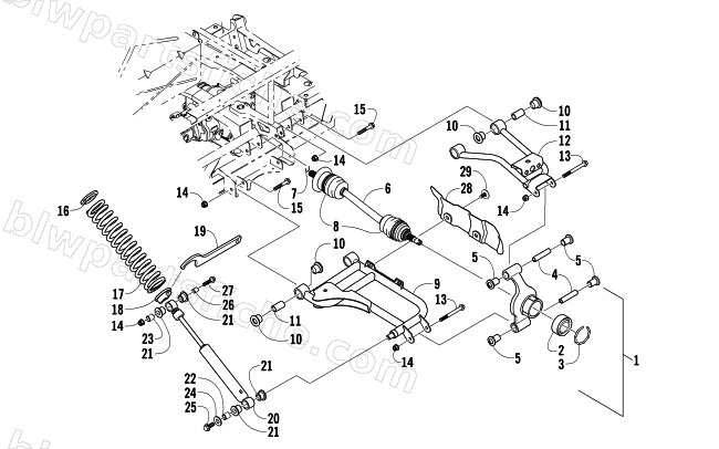 REAR SUSPENSION ASSEMBLY diagram