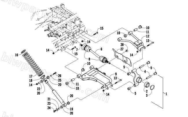 REAR SUSPENSION ASSEMBLY diagram