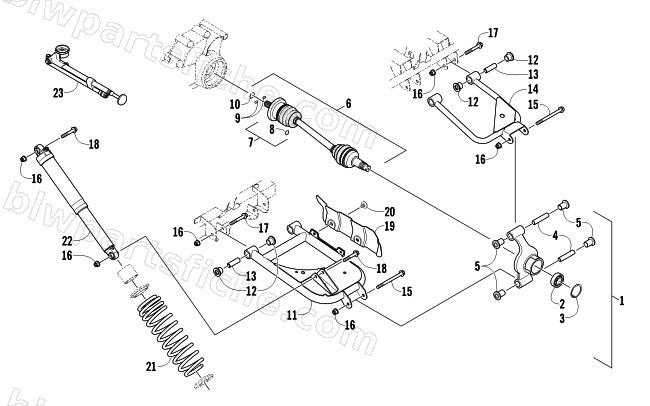 REAR SUSPENSION ASSEMBLY diagram