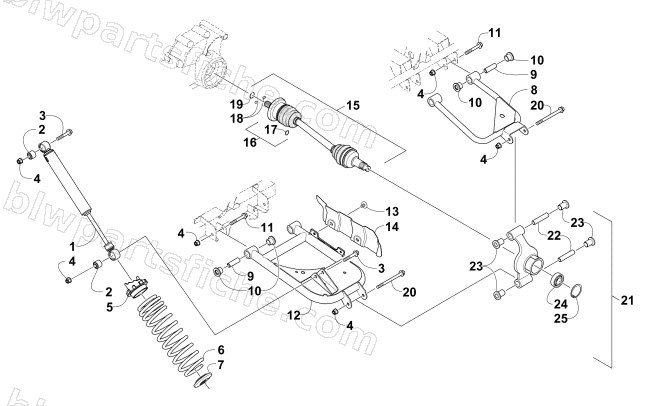 REAR SUSPENSION ASSEMBLY diagram