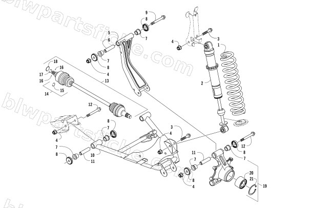 REAR SUSPENSION ASSEMBLY diagram