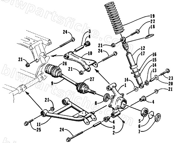 REAR SUSPENSION ASSEMBLY diagram