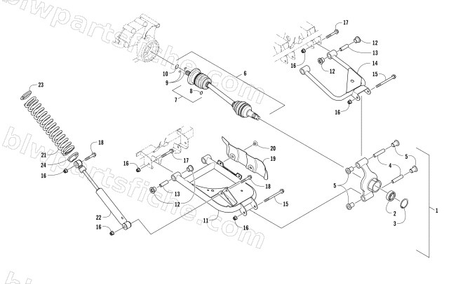 REAR SUSPENSION ASSEMBLY diagram