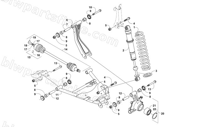 REAR SUSPENSION ASSEMBLY diagram