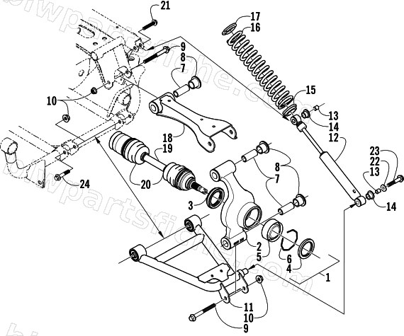 REAR SUSPENSION ASSEMBLY diagram