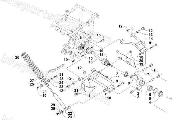 REAR SUSPENSION ASSEMBLY diagram
