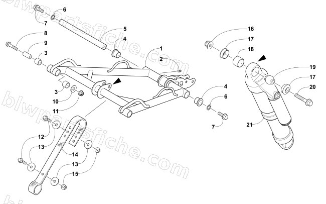 REAR SUSPENSION FRONT ARM ASSEMBLY diagram