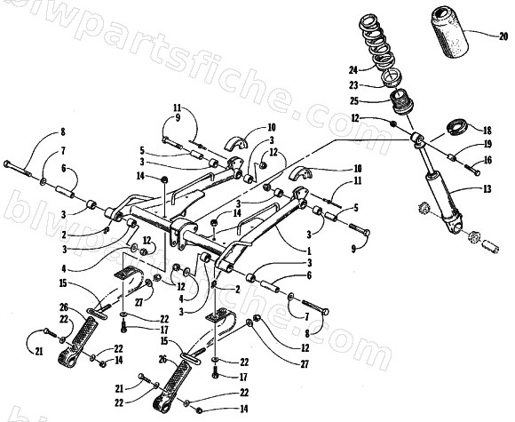 REAR SUSPENSION FRONT ARM ASSEMBLY diagram