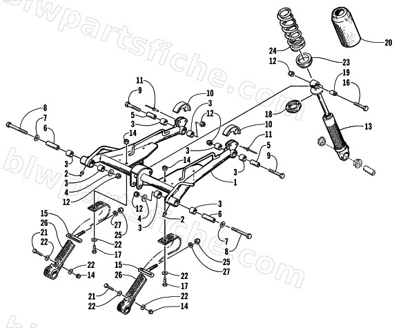 REAR SUSPENSION FRONT ARM ASSEMBLY diagram