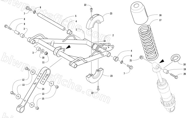 REAR SUSPENSION FRONT ARM ASSEMBLY diagram
