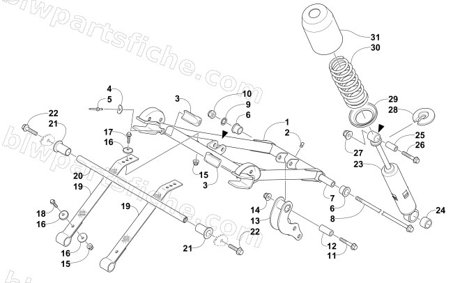 REAR SUSPENSION FRONT ARM ASSEMBLY diagram
