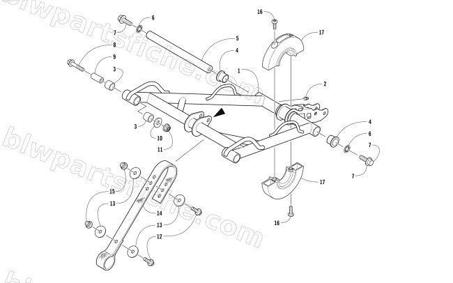 REAR SUSPENSION FRONT ARM ASSEMBLY diagram
