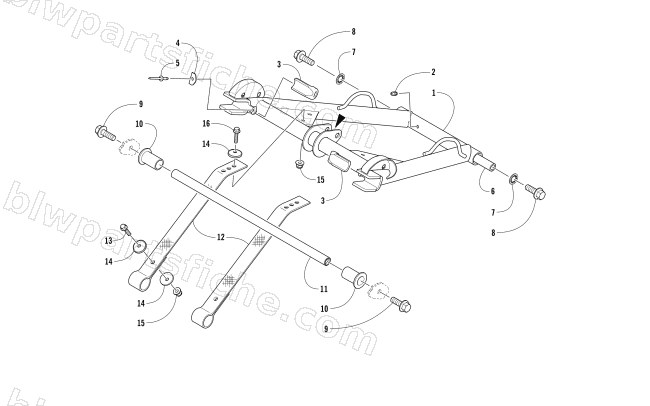 REAR SUSPENSION FRONT ARM ASSEMBLY diagram