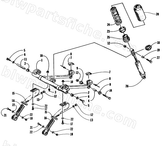 REAR SUSPENSION FRONT ARM ASSEMBLY diagram