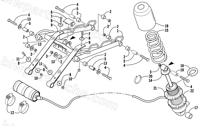 REAR SUSPENSION FRONT ARM ASSEMBLY diagram
