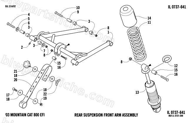 REAR SUSPENSION FRONT ARM ASSEMBLY diagram