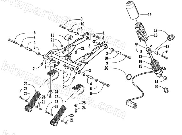REAR SUSPENSION FRONT ARM ASSEMBLY diagram