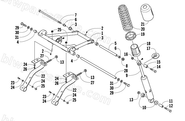 REAR SUSPENSION FRONT ARM ASSEMBLY diagram