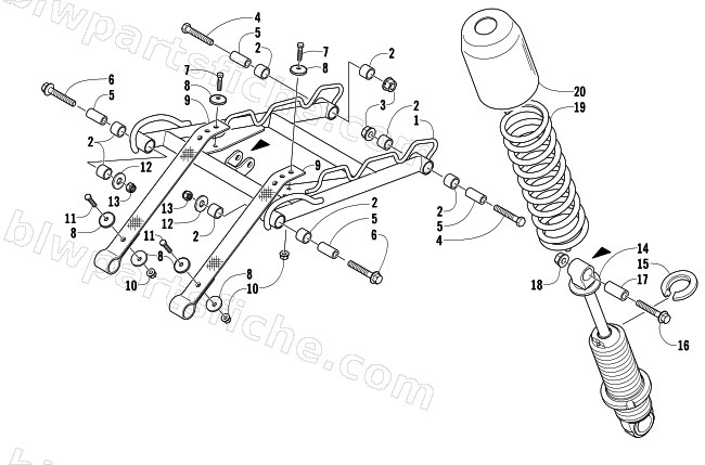 REAR SUSPENSION FRONT ARM ASSEMBLY diagram