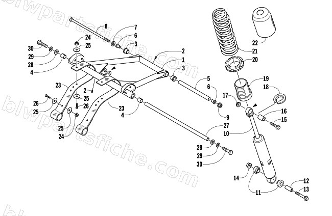 REAR SUSPENSION FRONT ARM ASSEMBLY diagram