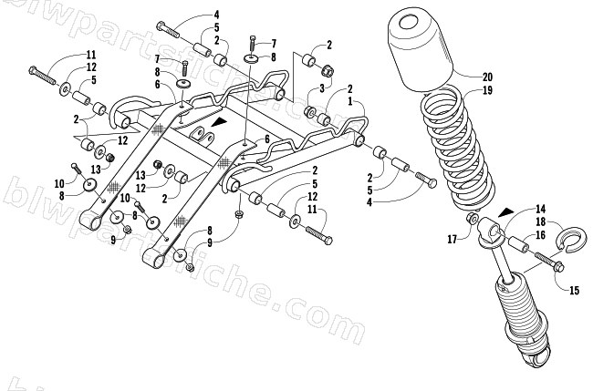 REAR SUSPENSION FRONT ARM ASSEMBLY diagram