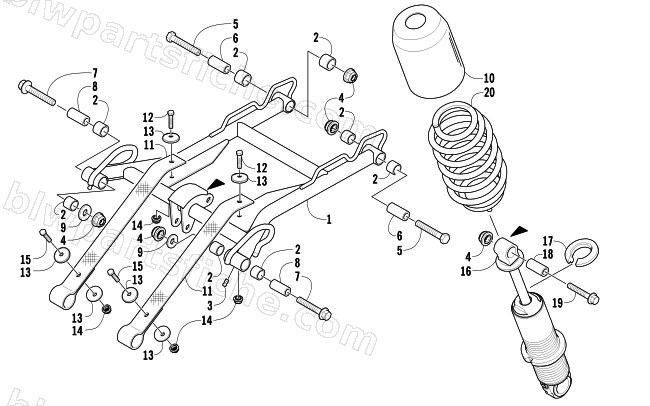 REAR SUSPENSION FRONT ARM ASSEMBLY diagram