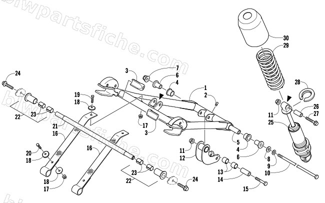 REAR SUSPENSION FRONT ARM ASSEMBLY diagram