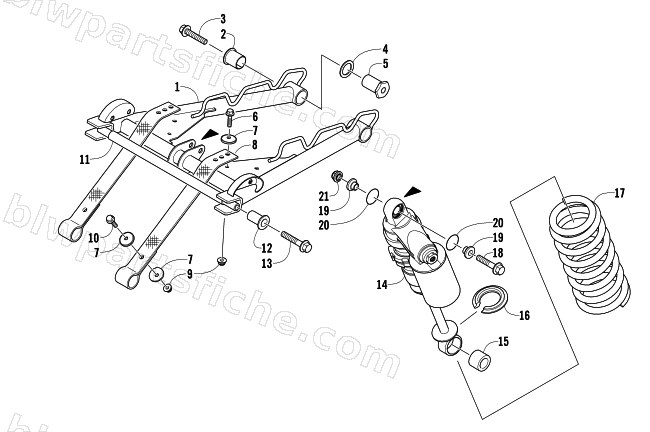 REAR SUSPENSION FRONT ARM ASSEMBLY diagram